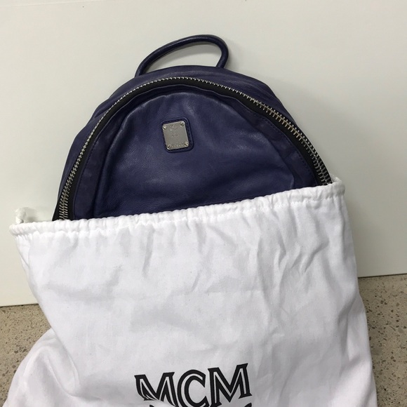 MCM Backpack. Purple leather, Silver - Picture 11 of 11